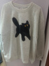 妙奕嘉衛衣女外套春秋款2025秋裝新款秋季女裝穿搭女士t恤長(cháng)袖上衣薄款 白灰色寬松版貓貓印花衛衣純棉 L 【建議130-150斤】 曬單實(shí)拍圖