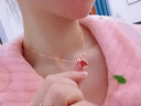 Caokit Keeiy輕奢幸運福兔項鏈女本命年生肖吊墜七夕情人節(jié)禮物送女友老婆 玫瑰金色紅瑪瑙款項鏈 曬單實拍圖