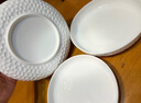 嘉蘭加大加深口圓菜盤子陶瓷大湯盤創(chuàng)意純白骨瓷餐具圓飯盤菜碟子單個  8英寸窩盤4個 曬單實拍圖