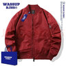 WASSUP UOSNE官方潮牌ma1飛行員夾克男美系大碼機車(chē)棒球服尼龍機能工裝外套 BCNZ-2216-紅色 XL （建議135-150斤） 曬單實(shí)拍圖