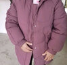 情羅蘭媽媽裝冬裝棉衣中老年裝羽絨棉服中長款加絨加厚棉襖外套50歲衣服 豆沙粉  加絨 4XL 【建議130-145斤】 曬單實拍圖