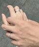 瑞諾情侶戒指一對(duì)999足銀開口素圈對(duì)戒男女求婚結(jié)婚戒生日禮物送女友 精美包裝 曬單實(shí)拍圖