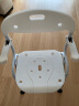 德国HOEA老人方便座椅坐便椅凳子加固防滑家用残疾人孕妇上厕所椅子高度可调马桶凳坐便器可折叠的洗澡椅 铝合金白+便盆+免安装+1键折叠 实拍图