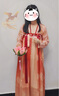 臻一萌漢服女成人學(xué)生鶴挽云印花齊胸襦裙古裝中國(guó)風(fēng)日常表演服套裝 夢(mèng)長(zhǎng)安（紅） L 曬單實(shí)拍圖