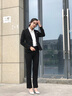 伊婭莎小西裝外套女通勤職業(yè)套裝英倫風(fēng)修身氣質(zhì)商務(wù)正裝白領(lǐng)面試工作服 單件黑色西裝 M 建議90-100斤 曬單實(shí)拍圖