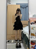妙奕嘉吊帶連衣裙女士裙子夏天2025夏季新款氣質(zhì)女神范少女感小個(gè)子女裝 法式黑色吊帶蓬蓬裙 M 【建議100斤以?xún)取?曬單實(shí)拍圖