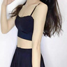 JERRIE MOCK隱形交叉美背內(nèi)衣女夏季薄款無(wú)痕文胸罩一體式抹胸外穿露背心 黑色 M【建議95-115斤】 曬單實(shí)拍圖