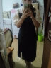 秋水伊人法式小性感连衣裙夏季新款时尚优雅仙女风方领H型裙子女 黑色 XL 实拍图