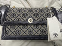 湯麗柏琦（Tory Burch）T MONOGRAM單肩斜挎經(jīng)典TB女包風(fēng)琴包 送女友 中秋節送禮 海軍藍（小號） 135845-405 曬單實(shí)拍圖