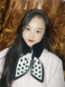 玉柳緣 圍巾女冬季韓版潮百搭保暖毛絨圍巾波點(diǎn)毛絨交叉護(hù)頸小圍脖 黑色 尺寸約75*9CM 曬單實(shí)拍圖