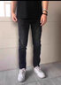 JEEP SPIRIT牛仔褲男黑色彈力修身小腳休閑個(gè)性潮牌春秋新款彈力百搭長(zhǎng)褲 A822黑色 31 曬單實(shí)拍圖