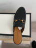 GUCCI 古馳 Gucci女鞋 女士牛皮Princetown系列馬銜扣穆勒拖鞋 黑色423513 BLM00 1000 36 （偏大一碼） 曬單實拍圖
