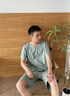 美即萊（MEIJILAI）睡衣男士夏季莫代爾薄款短袖短褲冰絲涼感夏天男款家居服大碼套裝 888（松霜綠） L （身高170-175體重120-140） 曬單實(shí)拍圖