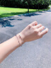 筑夢(mèng)銀（ZhuMengYin）原創(chuàng  )星空物語(yǔ)銀手鏈女簡(jiǎn)約雙層星星鈴鐺超仙森系腳鏈禮物送女友 星星手鏈+紅色浪漫禮盒 曬單實(shí)拍圖