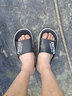 安尚芬 夏季涼拖鞋男女士簡(jiǎn)約百搭厚底舒適防滑情侶鞋 一字拖 黑色 40-41適合39-40 曬單實(shí)拍圖