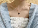 之巖（ZhiYan）項(xiàng)鏈女士足銀四葉草吊墜時(shí)尚首飾品情人節(jié)禮物送女友老婆生日禮物 999足銀孔雀石鉆石四葉草項(xiàng)鏈 【精美禮盒】 曬單實(shí)拍圖