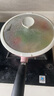 京瓷（KYOCERA）天然陶瓷炒鍋不粘鍋平底鍋0氟無涂層炒菜鍋少油煙電磁爐燃?xì)馔ㄓ?粉色煎鍋【健康0氟】帶蓋 28cm 曬單實(shí)拍圖