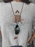 飾世美2024秋冬爆款長(cháng)款毛衣鏈女輕奢小眾吊墜夸張項鏈時(shí)尚百搭復古氣質(zhì) 銀色個(gè)性幾何毛衣鏈 曬單實(shí)拍圖