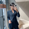 詩璐雅春秋季高端小西裝套裝女裝職業(yè)裝時尚氣質(zhì)經(jīng)理西服外套正裝工作服 單件藏青色西裝 M 曬單實(shí)拍圖