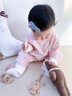 湯尼倍兒 德絨秋冬季嬰兒連體衣女寶寶打底加厚保暖睡衣家居爬服 粉紅色 66cm 曬單實(shí)拍圖