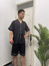 VENTION真絲男士睡衣夏薄短袖桑蠶絲父親節禮物送爸爸實(shí)用高級感禮盒裝 雅典黑【短袖短褲】 2XL 【160-180斤】 曬單實(shí)拍圖