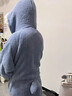 森聲珊瑚絨睡衣女2024年新款秋冬季睡袍長(zhǎng)款網(wǎng)紅加厚法蘭絨家居服鯊 淺色鯊魚(yú)服【袍子+褲子】 L 建議【100-120斤】 曬單實(shí)拍圖