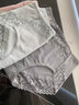 美·雅·挺內褲女士純棉襠抑菌蕾絲邊性感純欲中腰女式薄款透氣打底短褲夏季 膚色+淺紫+蝦粉 L 【建議105-120斤】 曬單實(shí)拍圖