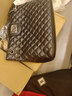 天香秀麗2025新款真皮女包時(shí)尚百搭單肩斜挎包大容量小香風(fēng)菱格鏈條托特包 黑色鎢鏈 曬單實(shí)拍圖