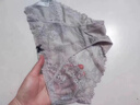 莫代爾蕾絲內(nèi)褲女純棉襠鏤空性感女生夏季無痕中低腰歐美系三角褲頭 白色 4963 M (80-110) 曬單實(shí)拍圖