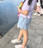 真維斯兒童褲裙洋氣夏季中大童休閑薄款半身裙短褲2025新款女童時(shí)尚熱褲 【a蝴蝶結j短褲bb】o1 140 曬單實(shí)拍圖