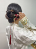 半粒紅色玫瑰花流蘇發(fā)簪高級感U型簪子女古風(fēng)旗袍新娘敬酒服頭飾 紅色玫瑰花流蘇發(fā)簪【金色】 曬單實(shí)拍圖
