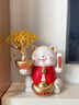 楚象招財貓擺件自動招手店鋪前臺發(fā)財樹送朋友開業(yè)禮品喬遷之新居禮物 水晶樹發(fā)財貓-大號【高46CM】 曬單實拍圖