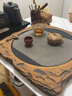 萬仟堂（Edenus） 茶盤 家用茶臺水管排水陶瓷高檔加厚 功夫茶具茶臺茶盤 滿月02 曬單實拍圖