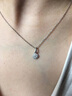 喜鉆圓滿鉑金鉆石吊墜女群鑲鉆石項鏈鎖骨鏈求婚結婚首飾生日禮物 鉑金共10分 曬單實拍圖