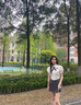 爾山集辣妹套裝短袖襯衫上衣女夏季裙子蝴蝶結開(kāi)叉a字短裙半身裙純欲風(fēng) 純欲辣妹三件套M【建議80-100斤】 曬單實(shí)拍圖