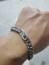 蔓笙[刻字]復古做舊古巴手鏈男士潮嘻哈男生手鏈小眾高級感學(xué)生手環(huán) 周長(cháng)19cm左右 曬單實(shí)拍圖