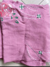 贝珂曼夏季中老年人棉麻短袖套装宽松大码上衣妈妈装两件套t恤夏装女装 SX168-粉红色 4XL【135-155斤】 实拍图