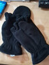 驛路途騰戶(hù)外手套男女抓絨半指翻蓋手套騎行登山秋冬保暖加厚攝影手套 黑色 S 曬單實(shí)拍圖
