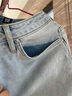 Lee411舒適高腰小直腳淺藍色水洗女牛仔褲休閑潮A6420 曬單實(shí)拍圖