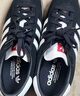 adidas「T頭鞋」STADT經(jīng)典時(shí)尚薄底運(yùn)動(dòng)板鞋男女阿迪達(dá)斯三葉草   黑色/漢玉白/淺猩紅   42 曬單實(shí)拍圖
