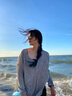 巧丂春夏開(kāi)衫外搭灰色慵懶風(fēng)罩衫襯衫外套薄款女空調2025長(cháng)袖上衣 灰色 XL 曬單實(shí)拍圖