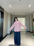 鴨鴨（YAYA）羽絨服女2025年冬季新款羊羔絨連帽時尚寬松加厚保暖百搭外套YX 粉色 M (170) 曬單實拍圖