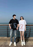笙韻工作服定制情侶裝夏季裝衣服2024新款diy短袖t恤純棉團(tuán)體班服定制 男白+女白（卡通姓氏定制） L 男+女M 曬單實(shí)拍圖