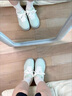 蒂斯馳多巴胺板鞋女2025春季新款小眾增高鞋子女時尚休閑學(xué)院風(fēng)面包鞋女 淺綠色 37 曬單實拍圖