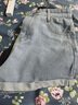 歐妤牛仔短褲女夏季女裝新款高腰寬松闊腿褲韓版百搭休閑褲a字熱褲子 淺藍色+灰色 L建議100-110斤 曬單實(shí)拍圖