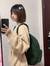 匡睿書(shū)包女大學(xué)生韓版ins雙肩包水洗做舊復古高中初中生背包男大容量 綠色 曬單實(shí)拍圖