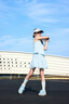 真維斯兒童運動衣套裝2025新款女童網(wǎng)球服背心薄款短裙中大童休閑夏裝 【防走光半身裙】藍色 140 【56-68斤】品牌保證 曬單實拍圖