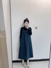 苒琦媽咪孕婦春秋裝2025新款套裝時尚法式連衣裙秋冬季背帶裙子秋款兩件套 背帶裙（單件） XL 曬單實拍圖