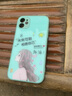 曲元素 蘋(píng)果11手機(jī)殼全包防摔iPhone11pro max保護(hù)套卡通女款直邊液態(tài)玻璃硅膠軟邊硬殼 蘋(píng)果11【天藍(lán)色】未來(lái)可期 曬單實(shí)拍圖