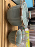漢唐（hantang）青瓷手抓蓋碗 防燙懶人功夫茶具泡茶器大容量便攜手抓壺  靜意蓋碗+4個(gè)似錦杯 曬單實(shí)拍圖